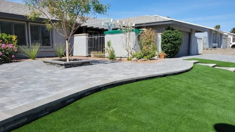 Paver entryway in Las Vegas creating a grand first impression