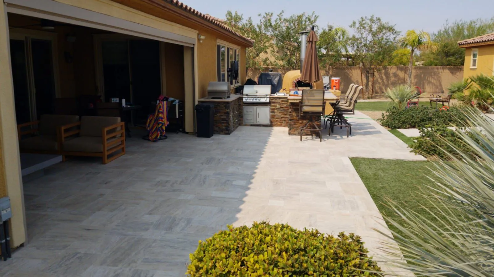 Paver patio in Las Vegas extending the backyard living space