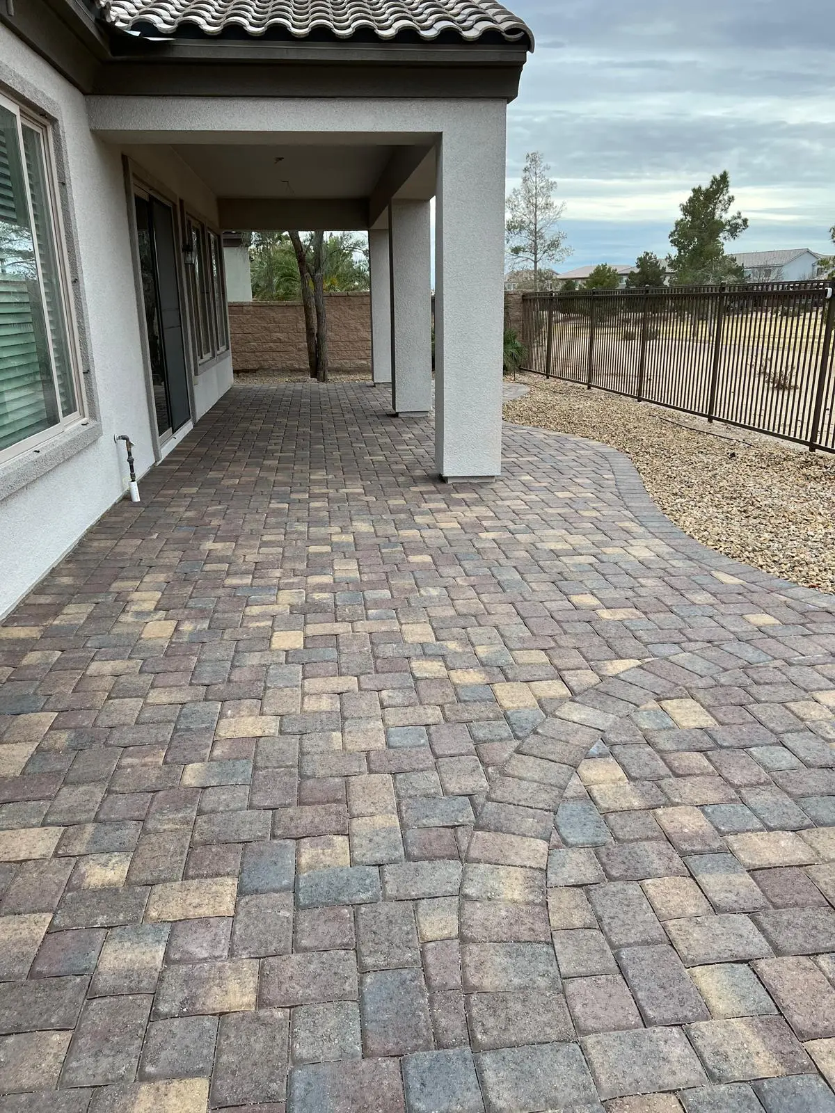 Paver patio in Las Vegas extending the backyard living space