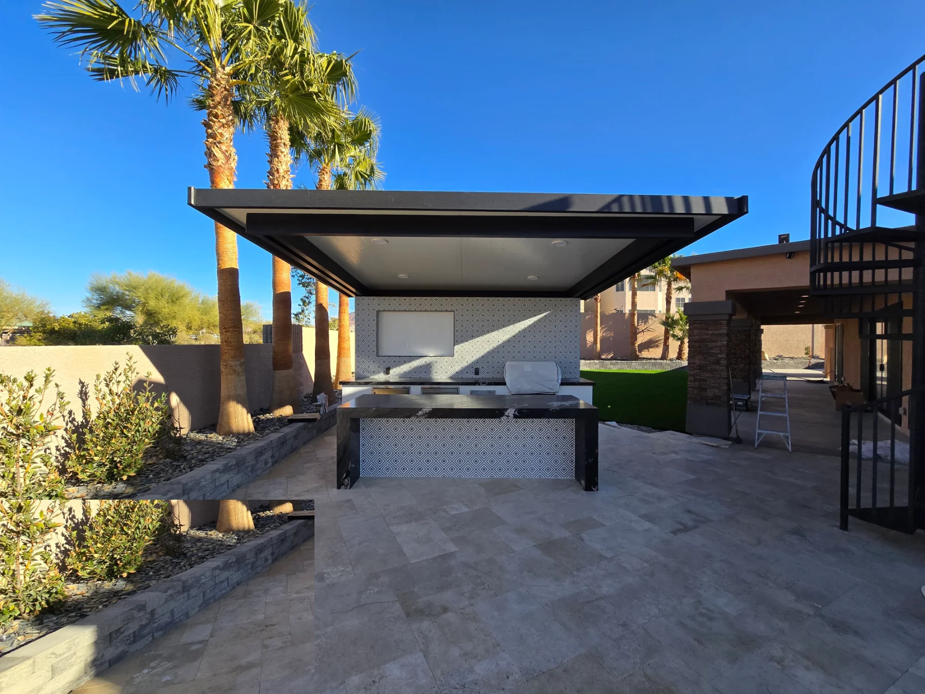 Outdoor kitchen and BBQ pavers in Las Vegas